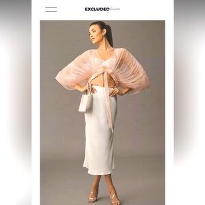 ANTHROPOLOGIE ✨FINAL sheer volume KIMONO shrug jacket OSFMworn once for JVN! FAB